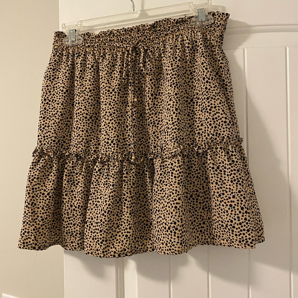 Crescent Brand Spotted Tiered Ruffle Skirt